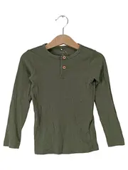 Vorschaubild 1 von Langarmshirt Henley Rippstrick Oliv Gr. 104 Kinder