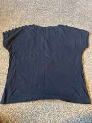 Vorschaubild 2 von Damen T-Shirt Gr. XS Blau Cut-Outs Organic Cotton Kurzarm