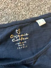 Vorschaubild 3 von Damen T-Shirt Gr. XS Blau Cut-Outs Organic Cotton Kurzarm