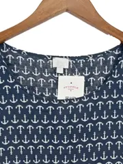 Vorschaubild 3 von Damen T-Shirt Gr. 38/M Blau Maritim Grafik Viskose Kurzarm