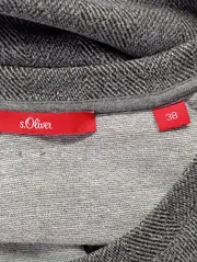 Vorschaubild 2 von Damen Pullover Grau Strukturmuster Gr. 38;M Casual Langarm