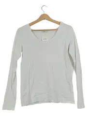 Vorschaubild 1 von EDC Damen Langarmshirt Basic Weiß Gr. 40/L Langarm
