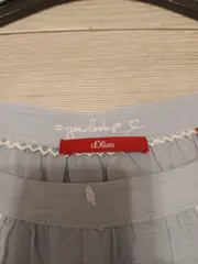 Vorschaubild 2 von Damen Bluse Gr. 40 Blau Lochstickerei Spitze Langarm