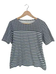 Vorschaubild 1 von Damen T-Shirt Gr. 42/XL Mehrfarbig Gestreift Baumwolle Casual Freizeit