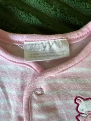 Vorschaubild 4 von Baby Mädchen Pullover Rosa Gestreift Gr. 56 Baumwolle Langarm
