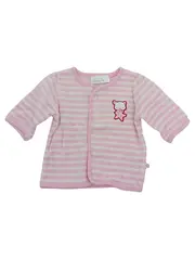 Vorschaubild 1 von Baby Mädchen Pullover Rosa Gestreift Gr. 56 Baumwolle Langarm