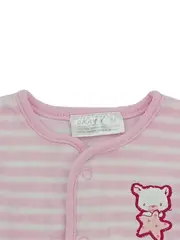 Vorschaubild 3 von Baby Mädchen Pullover Rosa Gestreift Gr. 56 Baumwolle Langarm