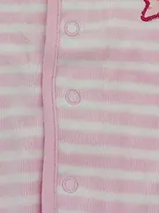 Vorschaubild 2 von Baby Mädchen Pullover Rosa Gestreift Gr. 56 Baumwolle Langarm