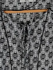 Vorschaubild 3 von Damen Bluse Ethno Muster 3/4 Arm Viskose Schwarz Gr. XS