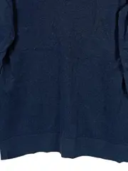 Vorschaubild 8 von Damen Pullover V-Ausschnitt Blau Gr. 42/XL Baumwolle Basic