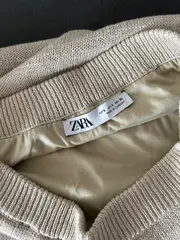 Vorschaubild 5 von Damen Strickkleid Gr. 36/S Beige Basic Uni Minikleid 82cm