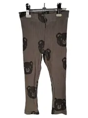 Vorschaubild 1 von Kinder Leggings Gr. 92 Grau Bärenmuster Rippstrick