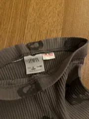Vorschaubild 3 von Kinder Leggings Gr. 92 Grau Bärenmuster Rippstrick