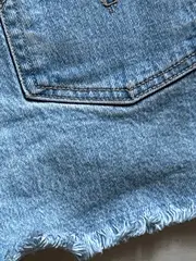 Vorschaubild 3 von Damen Jeans Shorts W28/36 S Blau Casual High Waist Fransen