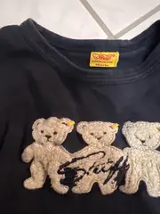 Vorschaubild 3 von Kinder Langarmshirt Blau Gr. 68 mit Teddybär Applikation Casual