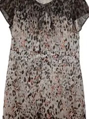 Vorschaubild 4 von Damen Freizeitkleid Gr. 40 Beige Animal-Print Elegant