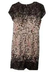 Vorschaubild 2 von Damen Freizeitkleid Gr. 40 Beige Animal-Print Elegant