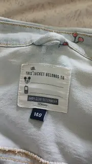 Vorschaubild 3 von Minnie Mouse Jeansjacke Mädchen Gr. 140 Hellblau Kirschen