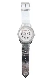 Vorschaubild 1 von Armbanduhr Herren Silber Edelstahl Leder Sportlich Elegant 44mm
