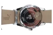 Vorschaubild 3 von Armbanduhr Herren Silber Edelstahl Leder Sportlich Elegant 44mm