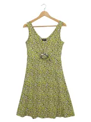 Vorschaubild 1 von TAIFUN Damen Sommerkleid Gr. 38 Mehrfarbig Punkte Feminin Freizeit