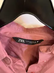 Vorschaubild 4 von Damen Hemdbluse Rosa Gr. 36/S Casual Langarm Uni