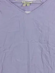 Vorschaubild 3 von Damen Bluse V-Ausschnitt Lila Viskose Gr. XL Kurzarm