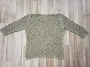 Vorschaubild 3 von Damen Strickpullover Gold Gr. 30-40 Modisch Lochmuster