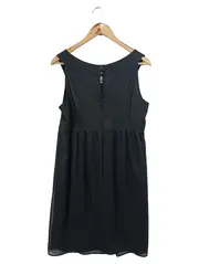 Vorschaubild 2 von Damen Festliches Kleid Gr. 42 XL Schwarz Elegant Ärmellos