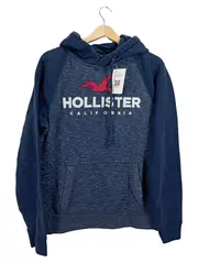 Vorschaubild 1 von Herren Kapuzenpullover Gr. 38/XXS Blau Casual Meliert