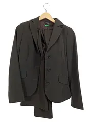 Vorschaubild 1 von Benetton Hosenanzug Business Damen Anzug Braun Gr. 38 M Polyester