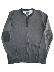 Vorschaubild 1 von Herren Pullover Grau Gr. 50/L Casual Langarm