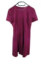 Vorschaubild 2 von Damen Businesskleid Gr. 38 Rot Elegant Kurzarm