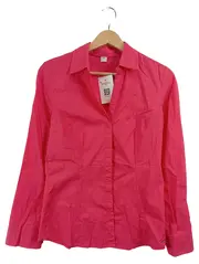 Vorschaubild 1 von Damen Hemdbluse Langarm Pink Gr. 36 S Casual Baumwolle
