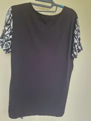 Vorschaubild 5 von Taifun Damen T-Shirt Gr. 42/XL Schwarz Weiß Grafisch Muster Casual