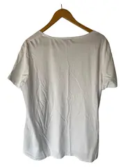 Vorschaubild 2 von Damen T-Shirt Basic Weiß Gr. 42/XL Kurzarm