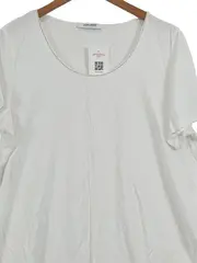 Vorschaubild 4 von Damen T-Shirt Basic Weiß Gr. 42/XL Kurzarm