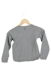 Vorschaubild 2 von Kinder Pullover Gr. 122 Grau Herz Sterne Casual Langarm