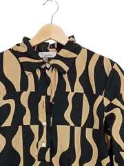 Vorschaubild 3 von Damen Blusenkleid Gr. 36/S Mehrfarbig Modern Baumwolle Muster