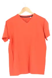 Vorschaubild 1 von WATSONS Herren T-Shirt Rot Gr. 46/S V-Ausschnitt Baumwolle Basic Kurzarm