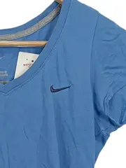Vorschaubild 2 von Damen Sport Shirt Blau Gr. 34/XS Slim Fit V-Ausschnitt