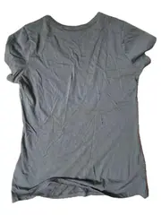 Vorschaubild 3 von Damen T-Shirt V-Ausschnitt Oliv Gr. M Basic Logo