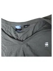 Vorschaubild 5 von Damen T-Shirt V-Ausschnitt Oliv Gr. M Basic Logo