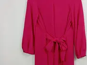 Vorschaubild 2 von Damen Freizeitkleid Gr. 36/S Pink Langarm mit Schleife