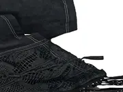 Vorschaubild 6 von Damen Strickjacke Gr. 42/XL Schwarz Bohemian Fransen