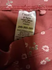 Vorschaubild 2 von Mädchen Leggings Blumenmuster Rosa Gr. 98 2-3 Jahre Baumwolle