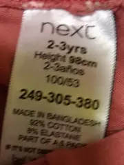 Vorschaubild 4 von Mädchen Leggings Blumenmuster Rosa Gr. 98 2-3 Jahre Baumwolle