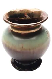 Vorschaubild 1 von Retro Vase Keramik Mehrfarbig 10cm hoch Vintage Blumen Deko