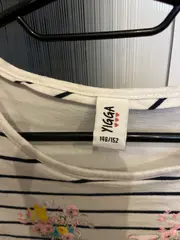 Vorschaubild 5 von Mädchen Sommerkleid Gr. 146/152 Gestreift Fahrrad Blumen Blau