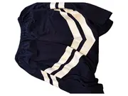 Vorschaubild 6 von Damen Faltenrock Gr. 40 L Blau Gestreift Midirock Casual